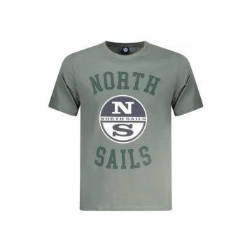 Tricou barbati - cu imprimeu cu logo si text - Regular fit -