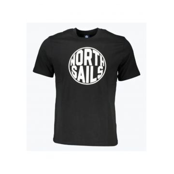 Tricou barbati din bumbac cu imprimeu cu logo si croiala Regular fit -