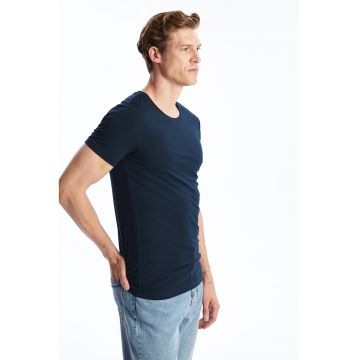 Tricou din amestec de bumbac cu model uni