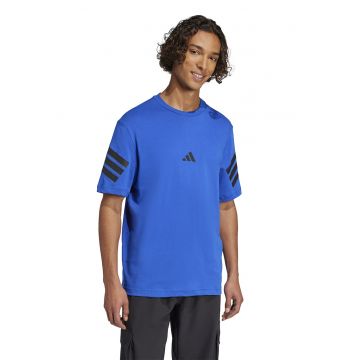 Tricou din bumbac cu decolteu la baza gatului