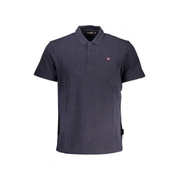 Tricou polo barbati - cu mini logo brodat - Regular fit -  Bleumarin -