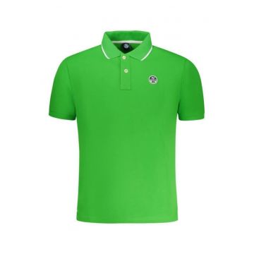 Tricou polo barbati - cu mini logo brodat si detalii pe guler - Regular fit -