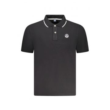 Tricou polo barbati - cu mini logo brodat si detalii pe guler - Regular fit -