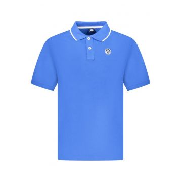 Tricou polo barbati - cu mini logo brodat si detalii pe guler - Regular fit -