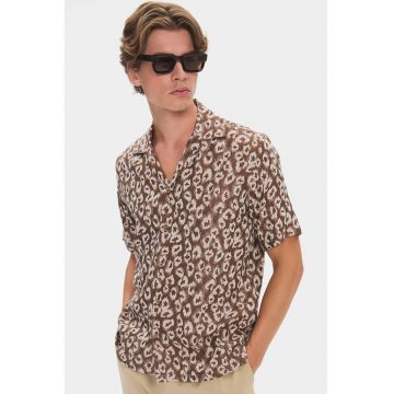 Camasa din amestec de bumbac organic cu animal print