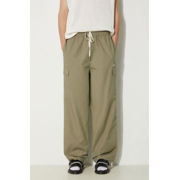 MKI MIYUKI ZOKU pantaloni de bumbac Ripstop Cargo Trousers culoarea verde, drept, RIPSTOP.CARGO.TROUSERS