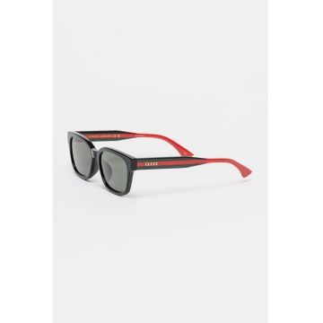 Ochelari de soare patrati cu logo - Rosu/Verde/Negru