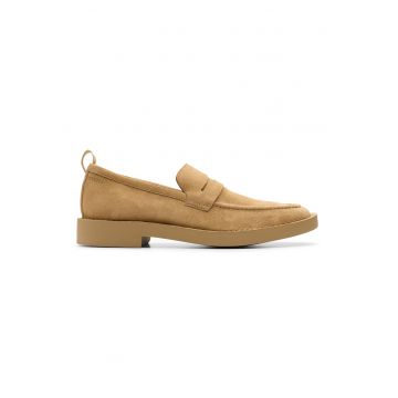 Pantofi loafer de piele intoarsa