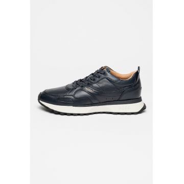 Pantofi sport din piele cu model uni