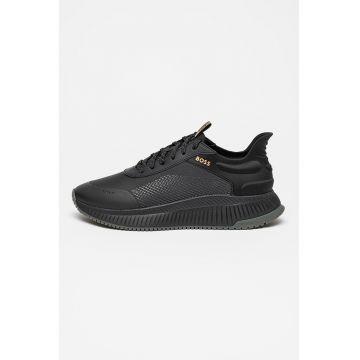 Pantofi sport din plasa cu garnituri din material sintetic