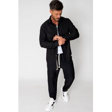 Set Camasa cu nasturi si Pantalon lung Black 15367