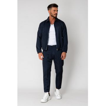 Set Stripes Jacheta cu fermoar si pantalon lung Navy 15320