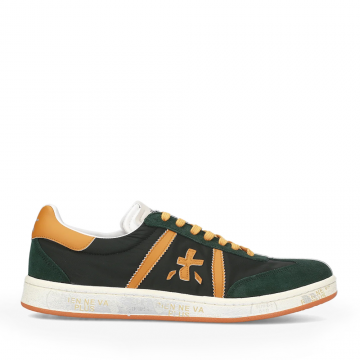 Sneakers bărbați Premiata Bonnie verzi din piele și textil 1699BP7340VV