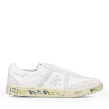 Sneakers bărbați Premiata Bonnie albi din piele naturală 1699BP6758A