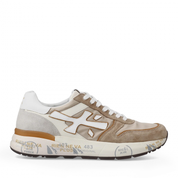 Sneakers bărbați Premiata Mick taupe din piele întoarsă și textil 1699bp7213vta