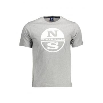 Tricou barbati - cu imprimeu cu logo - Regular fit -  Gri