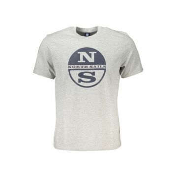 Tricou barbati - cu imprimeu cu logo - Regular fit -  Gri deschis