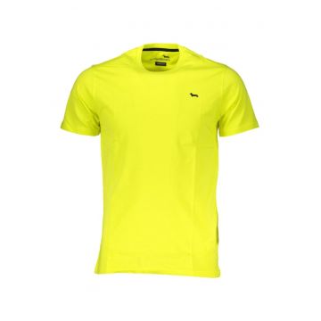 Tricou barbati cu maneca scurta - cu mini logo - Slim fit -  Galben -