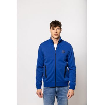 Bluza de trening din amestec de bumbac cu fermoar