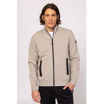 Bluza de trening din amestec de bumbac cu fermoar