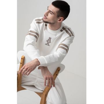 Bluza de trening relaxed-fit cu decolteu la baza gatului