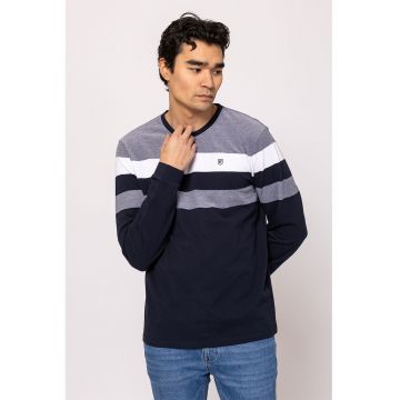 Bluza din bumbac cu model in dungi