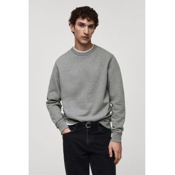 Bluza regular fit de trening cu decolteu la baza gatului