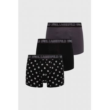 Karl Lagerfeld boxeri 3-pack barbati, culoarea negru, 245M2104