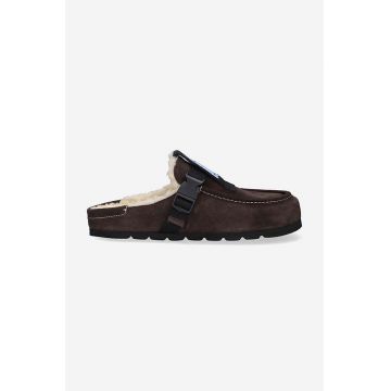 MCQ papuci din piele Grow-Up culoarea maro 682023R27982123-BROWN