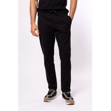 Pantaloni de trening din amestec de bumbac cu snururi