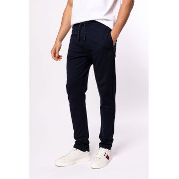 Pantaloni de trening din amestec de bumbac cu snururi