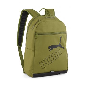 Rucsac unisex cu imprimeu logo si buzunare multiple Phase II - 21 L - Verde masliniu