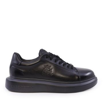 Sneakers bărbați Enzo Bertini negri din piele naturală 3869BP585N