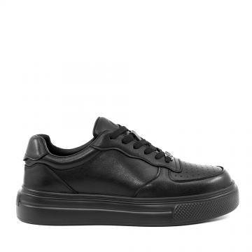 Sneakers ușori bărbați Benvenuti negri din piele 3859BP587N