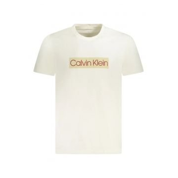 Tricou barbati din bumbac - J30J327472 - cu imprimeu cu logo -