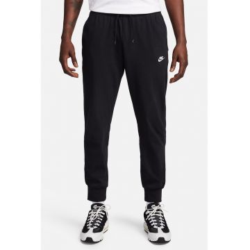 Pantaloni de trening cu talie medie si snur - Negru