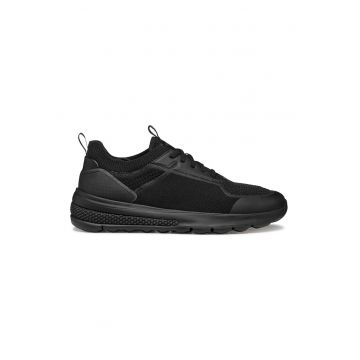 Pantofi sport de piele ecologica cu garnituri din material textil