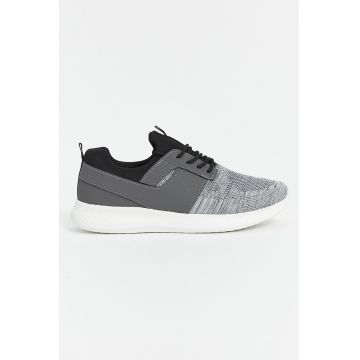Pantofi sport din material textil si piele ecologica