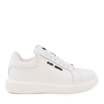 Sneakers bărbați Enzo Bertini albi din piele naturală cu logo 3869BP665A