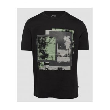 Tricou barbati cu imprimeu abstract in partea din fata - Q/S by s.Oliver