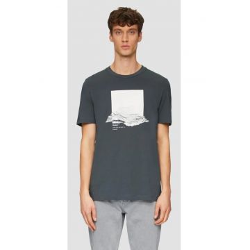 Tricou barbati cu maneca scurta - imprimeu in partea din fata si croiala Regular Fit -