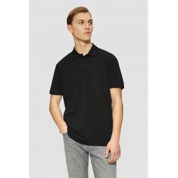 Tricou polo cu model uni - Negru
