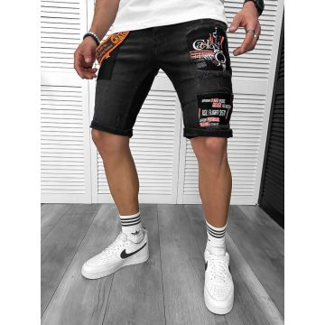 Blugi barbati scurti conici cu stiekre 7032 G4-1