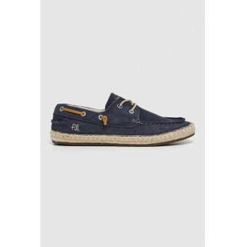 Pantofi boat de piele intoarsa