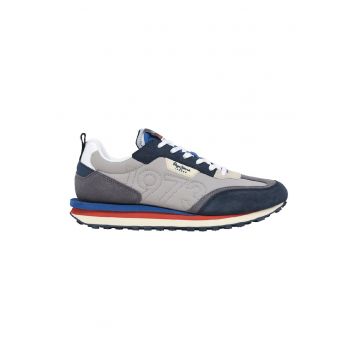 Pantofi sport cu garnituri de piele intoarsa