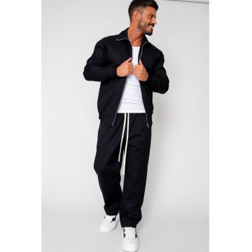 Set Medellin Jacheta cu fermoar si Pantalon lung Black 15722