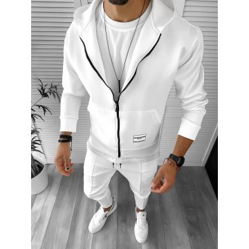 Trening barbati slim fit alb 1033  D2-5.2