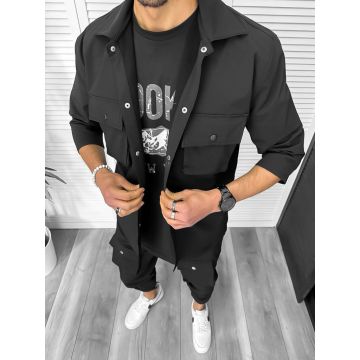 Trening barbati slim fit negru 6049A N8-5.1