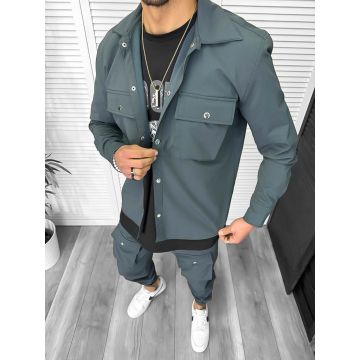 Trening barbati slim fit verde 6049 I1-4