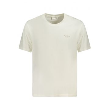 Tricou barbati - cu mini imprimeu - Regular fit - Pepe Jeans - Alb -